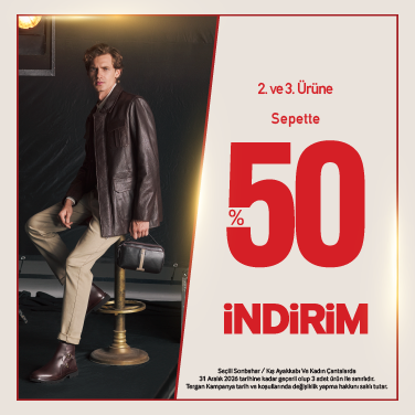 2. ve 3. Ürüne Sepette %50 İndirim