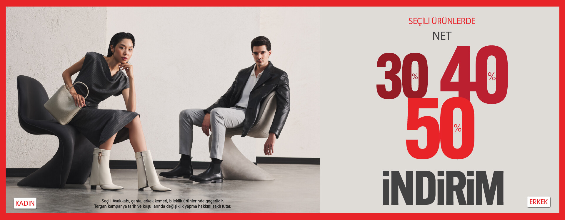 30 - 40 - 50 İndirim