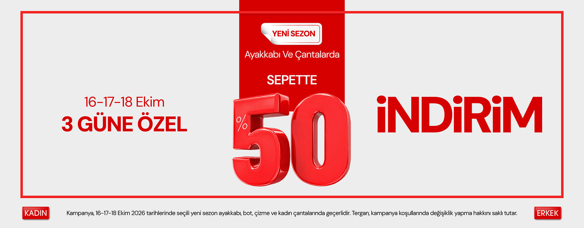 Yeni Sezonda %50 İndirim