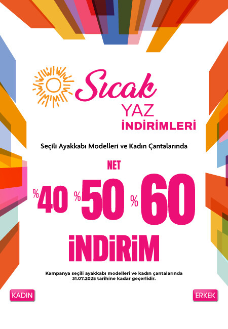 %40, %50 ve %60 İndirim