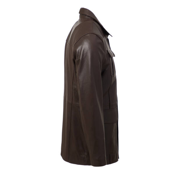 AÇIK KAHVE-JUMBO NATUREL Hakiki Deri Erkek Deri Mont - E26KDM310649-B6K - 3