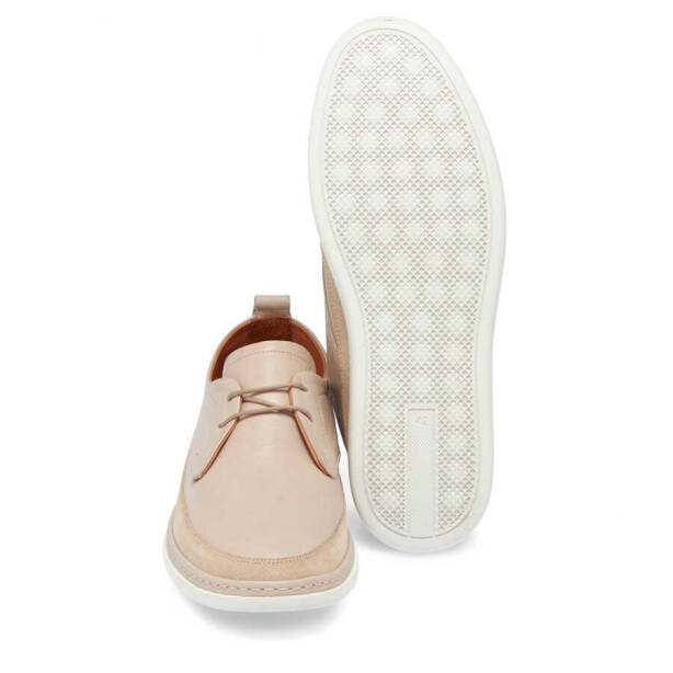 Bej Deri Erkek Casual Ayakkabı - E24I1AY56632-A25 - 4