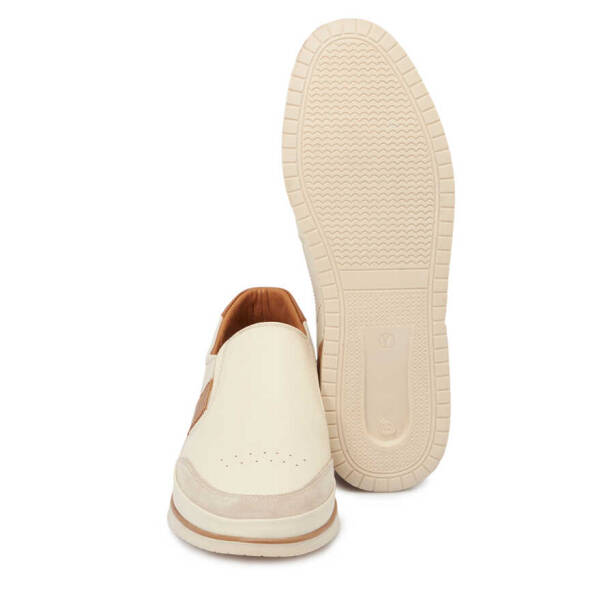 Bej Deri Erkek Casual Ayakkabı - E24I1AY56690-A25 - 4