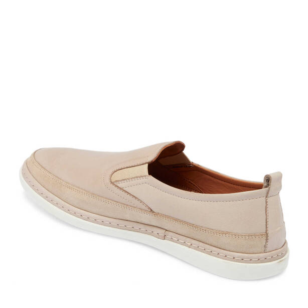 Bej Hakiki Deri Erkek Casual Ayakkabı - E25I1AY57266-A25 - 2