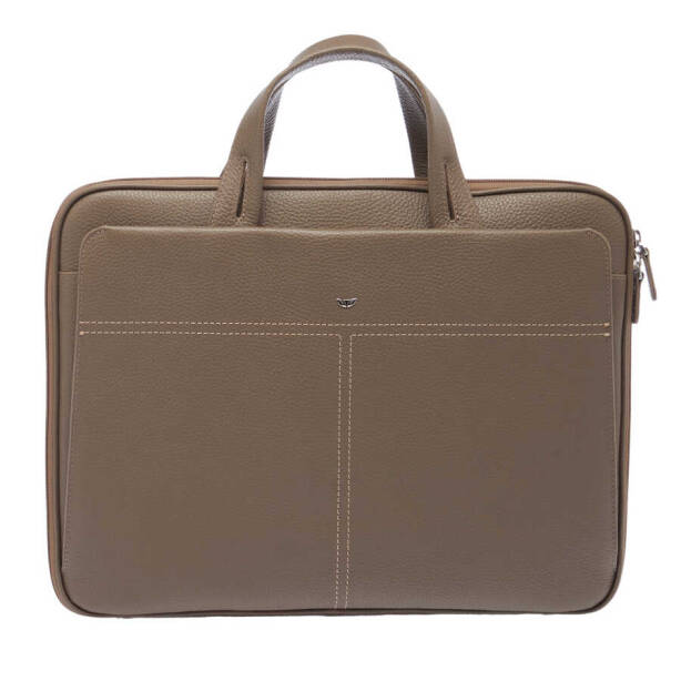 Bej Deri Erkek Evrak Çantası - S1EV00021269-D8I 