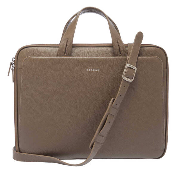 Bej Deri Erkek Evrak Çantası - S1EV00021269-D8I - 3