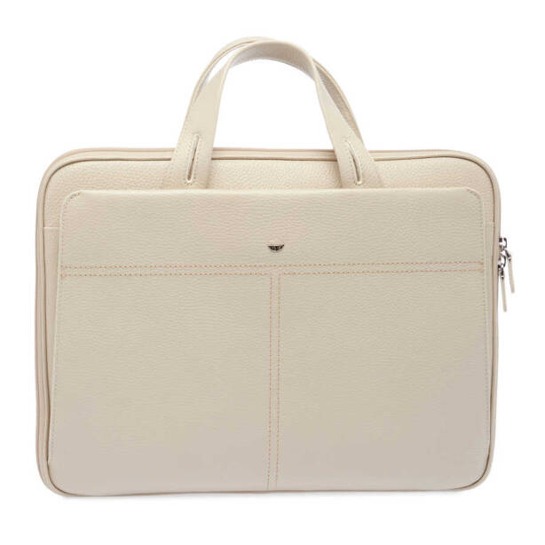 Bej Deri Erkek Evrak Çantası - S1EV00021269-P8S 