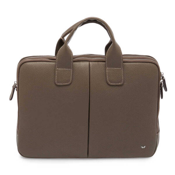 Bej Deri Erkek Evrak Çantası - S1EV00021512-B73 - 1