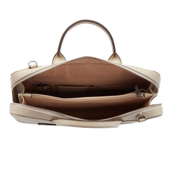 Bej Deri Erkek Evrak Çantası - S1EV00032171-B19 - 4