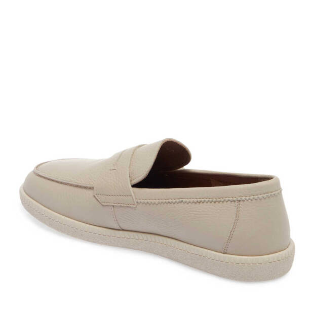 Bej Deri Erkek Loafer - E24I1AY56705-B19 - 2