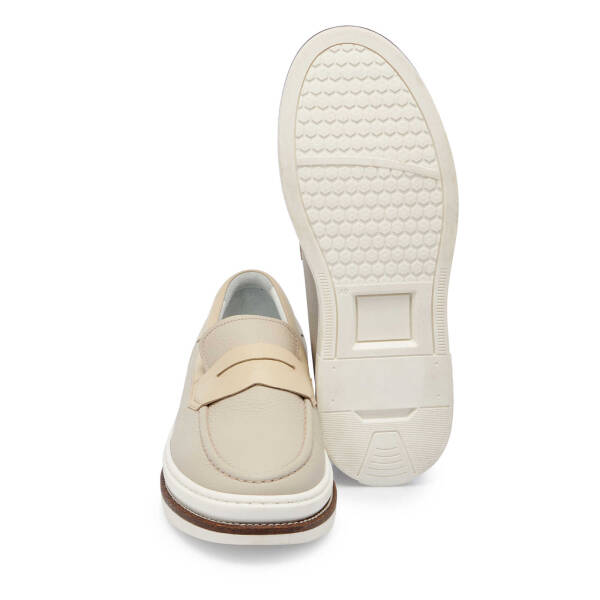 Bej Deri Erkek Loafer - E24I1AY56706-B19 - 4