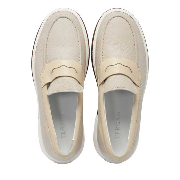 Bej Deri Erkek Loafer - E24I1AY56706-B19 - 5