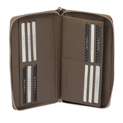 Bej Deri Erkek Portföy Çantası - S1PC00001667-B56 - 3