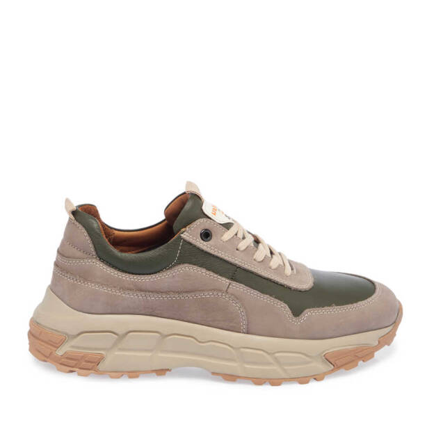 Bej Deri Erkek Sneaker - E23S1AY56387-A25 - 3