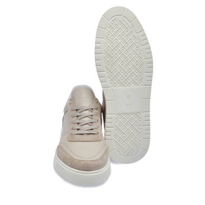  Bej Deri Erkek Sneaker - E24I1AY56602-D6P - 4