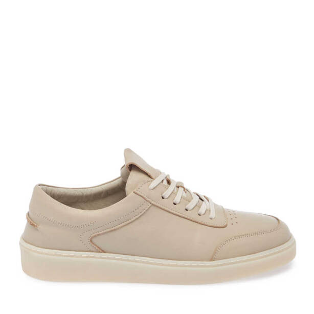 Bej Deri Erkek Sneaker - E24I1AY56669-D6P - 3