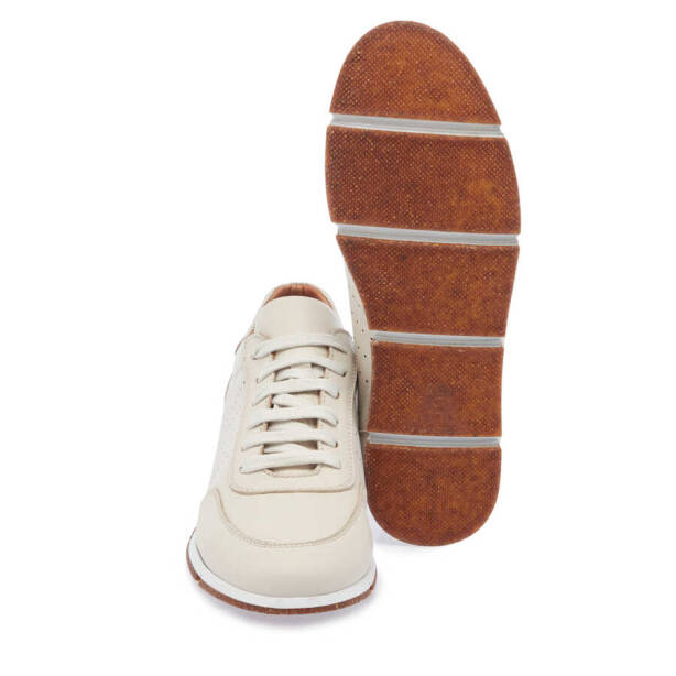 Bej Deri Erkek Sneaker - E24I1AY56684-A25 - Tergan