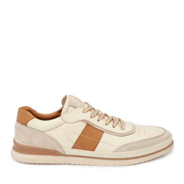 Bej Deri Erkek Sneaker - E24I1AY56689-A25 - 3
