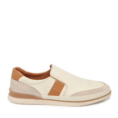  Bej Deri Erkek Sneaker - E24I1AY56690-A25 - 3