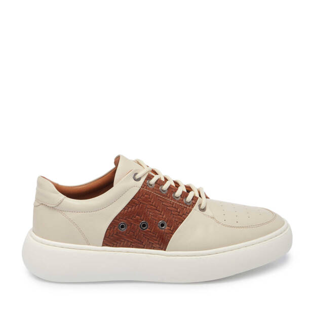Bej Deri Erkek Sneaker - E24I1AY56710-A25 - 4