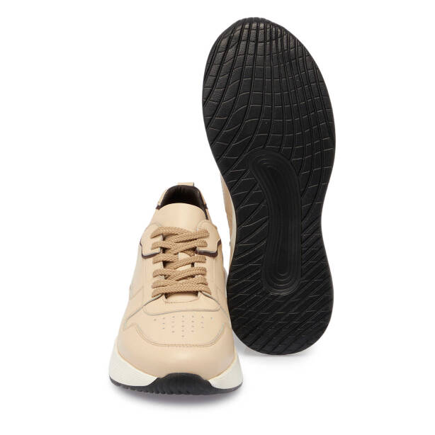 Bej Hakiki Deri Erkek Sneaker - E25I1AY57226-A25 - 4
