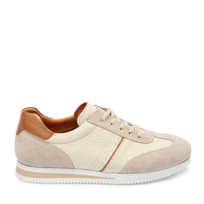 Bej Deri Erkek Sneaker - E25I1AY57277-A25 - 3