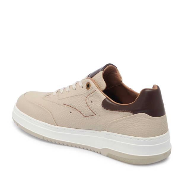 Bej Hakiki Deri Erkek Sneaker - E25I1AY57317-A25 - 3