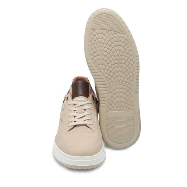 Bej Hakiki Deri Erkek Sneaker - E25I1AY57317-A25 - 4