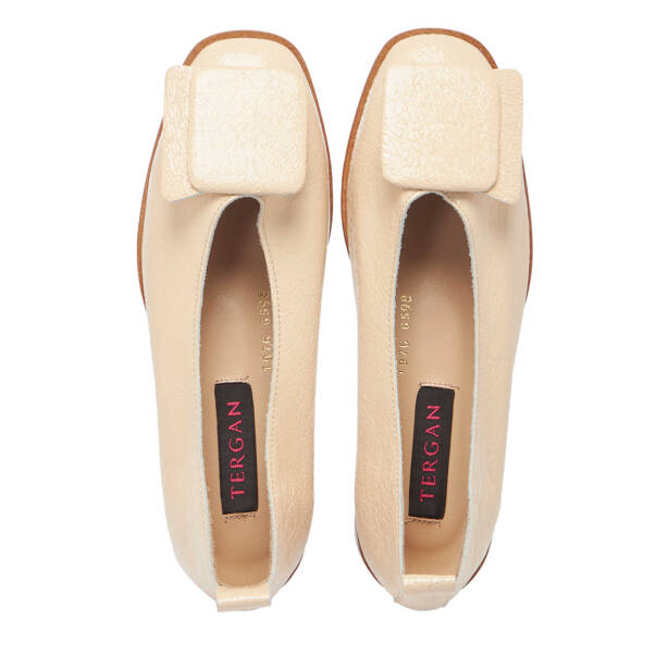 Bej Deri Kadın Babet - K24I1BB67118-Q5V - 5