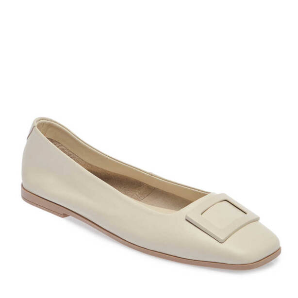 Bej Hakiki Deri Kadın Babet - K24I1BB67453-A25 - 2