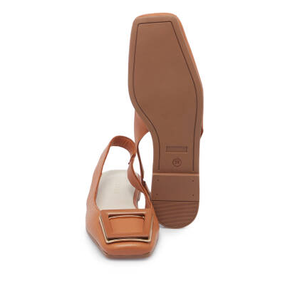  Bej Deri Kadın Babet - K24I1BB67456-L8R - 4