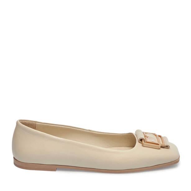 Bej Hakiki Deri Kadın Babet - K25I1BB67851-A25 - Tergan