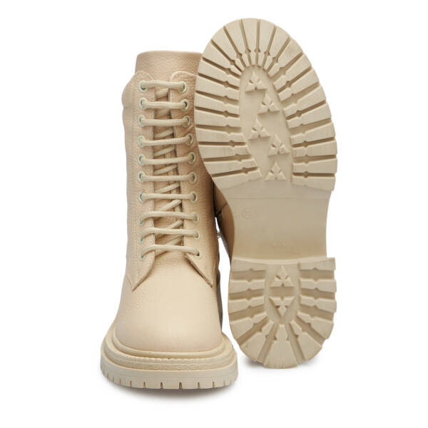 Bej Hakiki Deri Kadın Bot - K25K1BT68146-B19 - 5