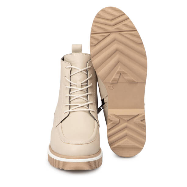 Bej Deri Kadın Bot - K25K1BT68170-A25 - 4