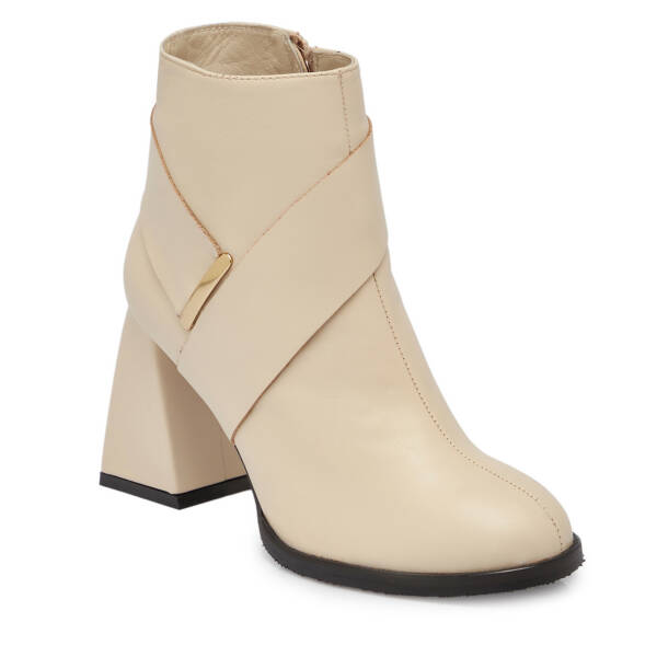 Bej Deri Kadın Bot - K25K1BT68192-A25 - 1