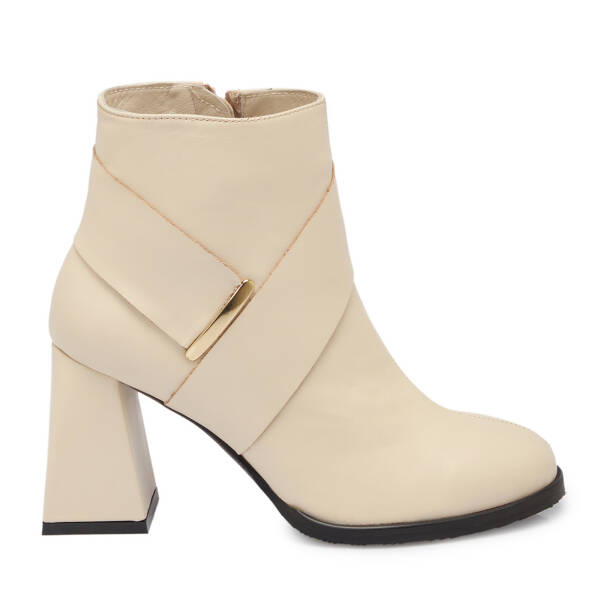 Bej Deri Kadın Bot - K25K1BT68192-A25 - 3