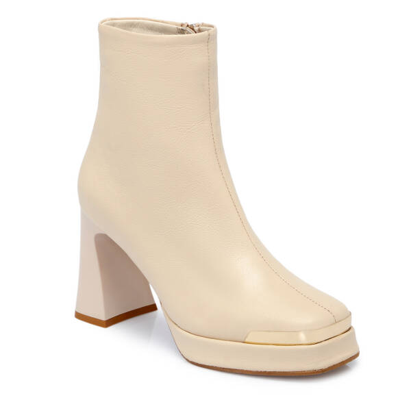 Bej Deri Kadın Bot - K25K1BT68196-A25 - 1