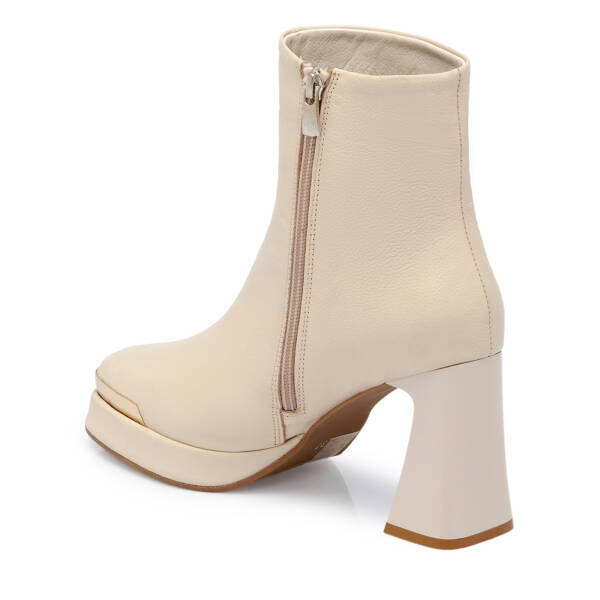 Bej Deri Kadın Bot - K25K1BT68196-A25 - 2