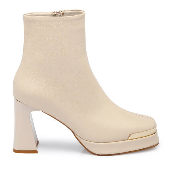 Bej Deri Kadın Bot - K25K1BT68196-A25 - 3