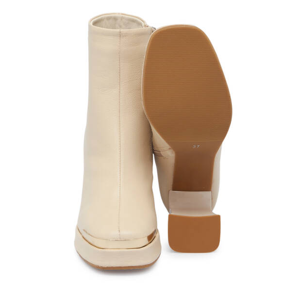 Bej Deri Kadın Bot - K25K1BT68196-A25 - 4