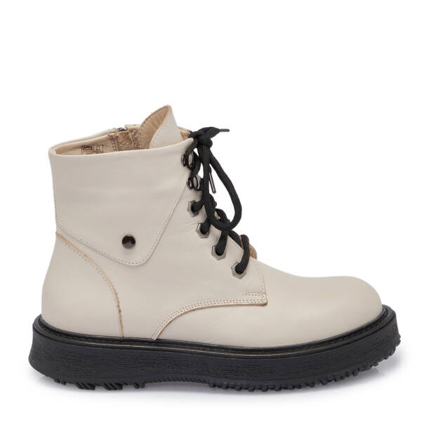 Bej Deri Kadın Bot - K25K1BT68250-A25 - 3