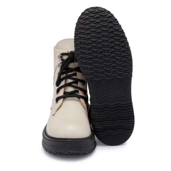 Bej Deri Kadın Bot - K25K1BT68250-A25 - 4