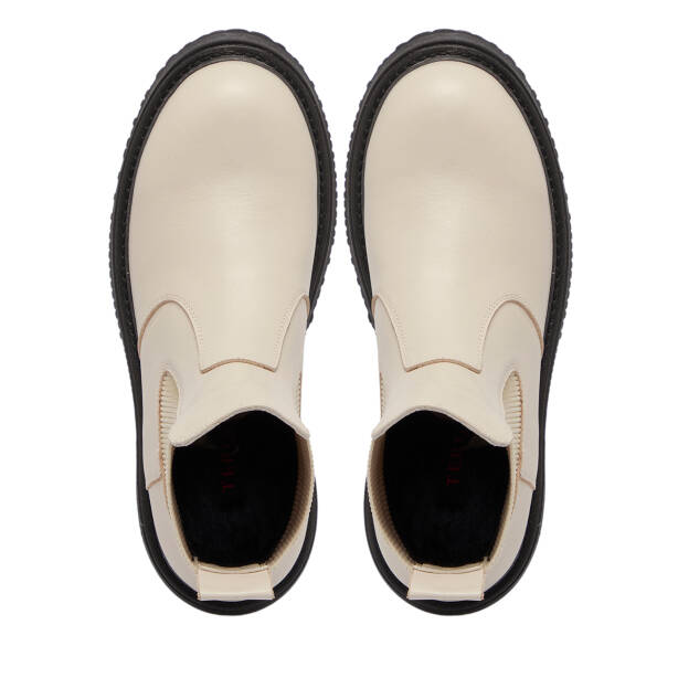 Bej Deri Kadın Bot - K25K1BT68251-A25 - 5