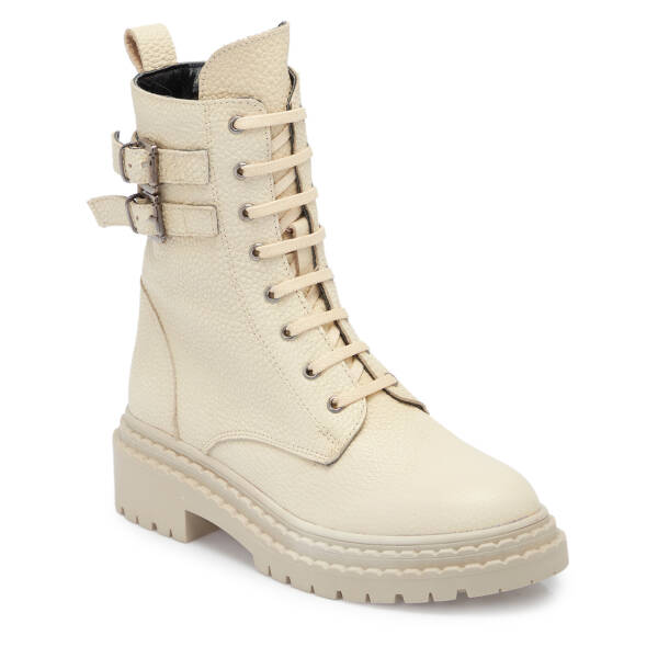 Bej Deri Kadın Bot - K25K1BT68299-A25 - 1