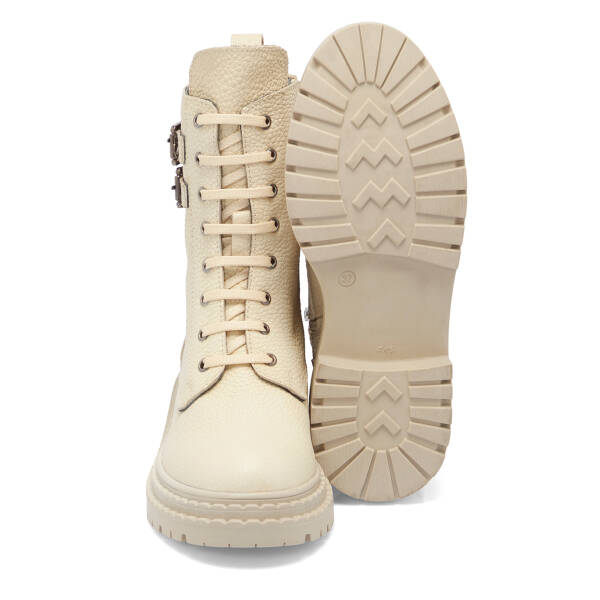 Bej Deri Kadın Bot - K25K1BT68299-A25 - 4