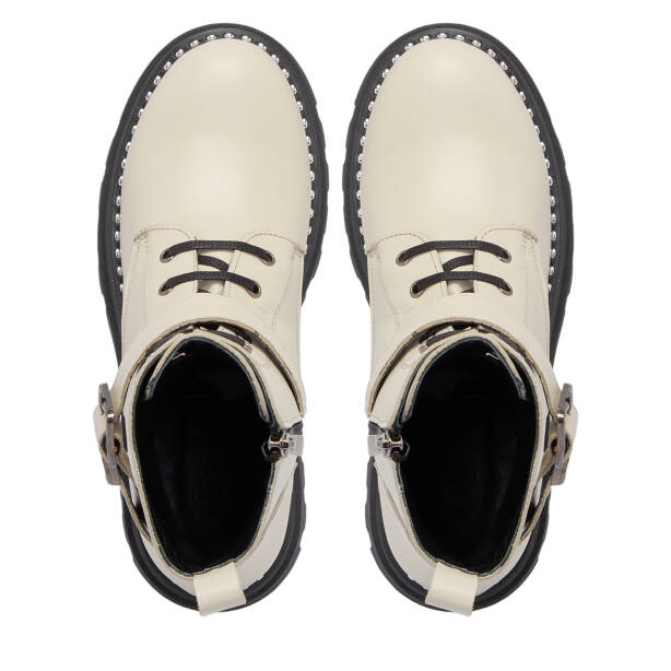 Bej Deri Kadın Bot - K25K1BT68302-A25 - 5