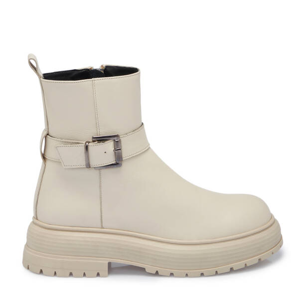 Bej Deri Kadın Bot - K25K1BT68305-A25 - 3