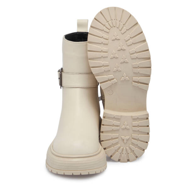 Bej Deri Kadın Bot - K25K1BT68305-A25 - 4