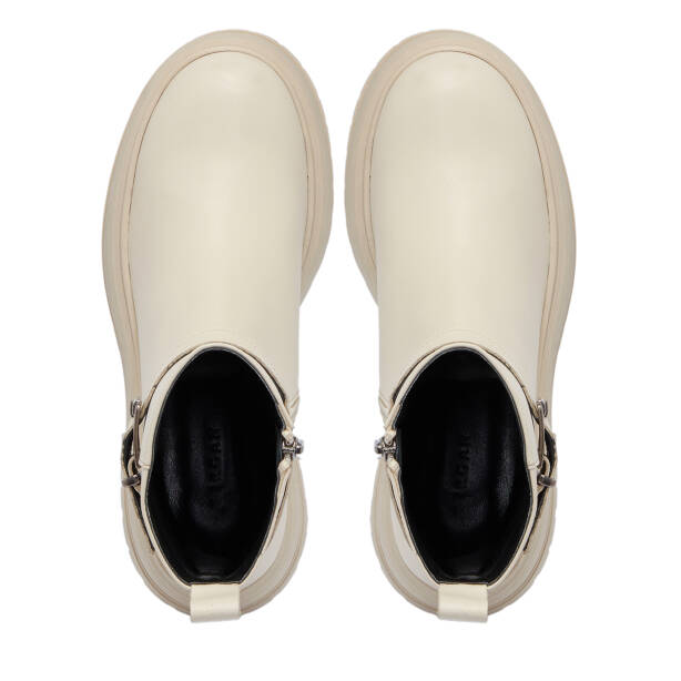 Bej Deri Kadın Bot - K25K1BT68305-A25 - 5