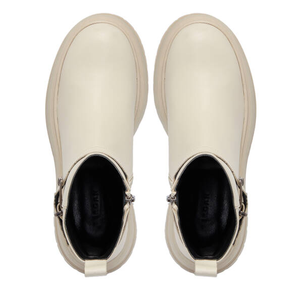 Bej Deri Kadın Bot - K25K1BT68305-A25 - 5